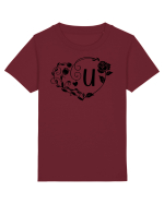 Litera U - negru Tricou mânecă scurtă  Copii Mini Creator