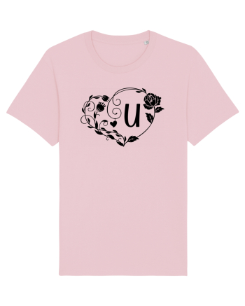 Litera U - negru Cotton Pink