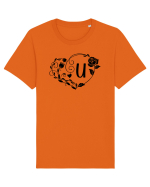 Litera U - negru Tricou mânecă scurtă Unisex Rocker