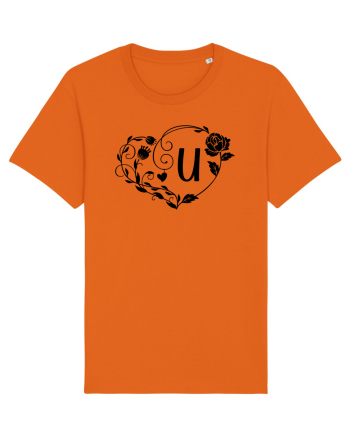 Litera U - negru Bright Orange