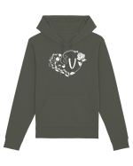 Litera V - alb Hanorac Unisex Drummer
