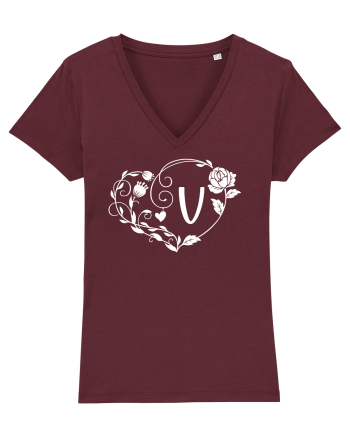 Litera V - alb Burgundy