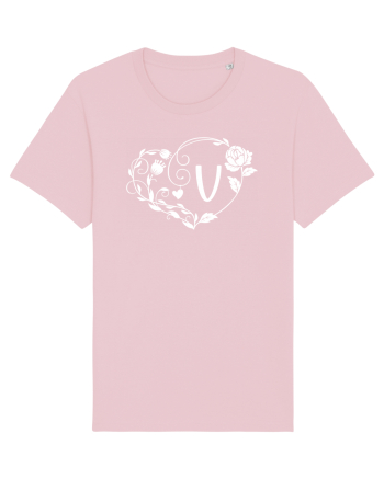 Litera V - alb Cotton Pink