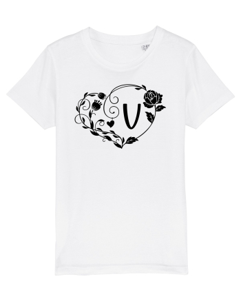Litera V - negru White