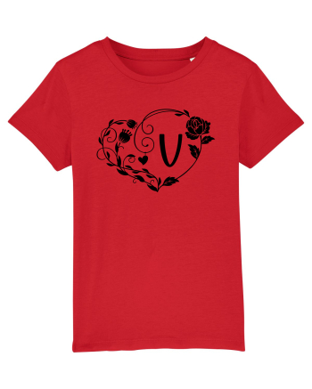 Litera V - negru Red