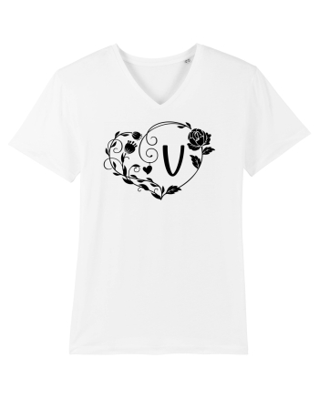 Litera V - negru White