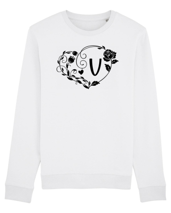 Litera V - negru White