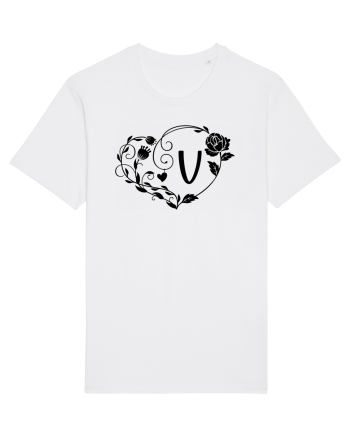 Litera V - negru White