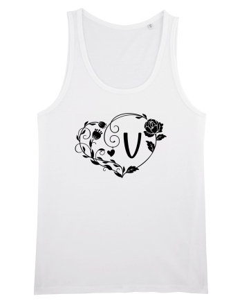 Litera V - negru White