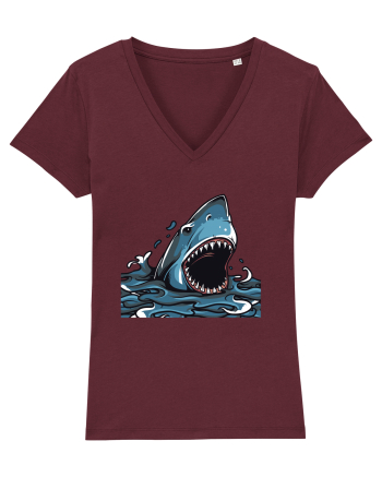 Shark Attack Burgundy