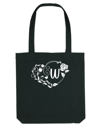 Litera W - alb Black
