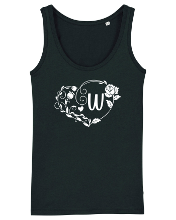 Litera W - alb Black