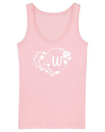 Litera W - alb Cotton Pink