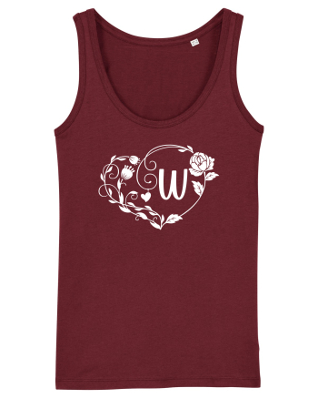 Litera W - alb Burgundy