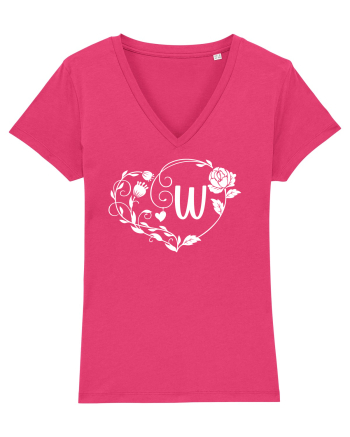 Litera W - alb Raspberry