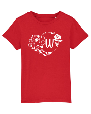 Litera W - alb Red