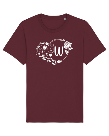 Litera W - alb Burgundy