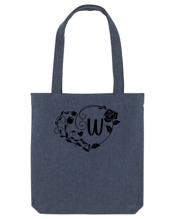 Litera W - negru Midnight Blue
