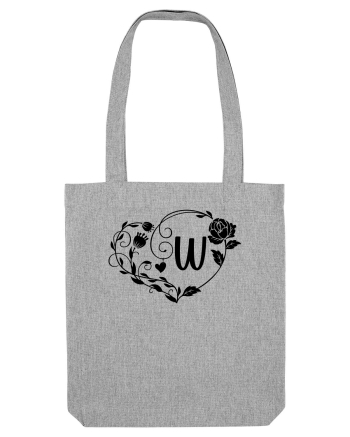 Litera W - negru Heather Grey