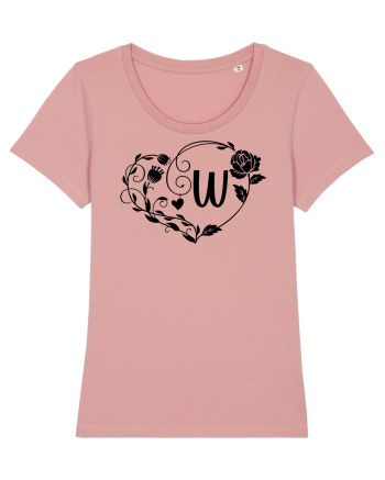 Litera W - negru Canyon Pink