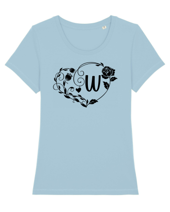 Litera W - negru Sky Blue