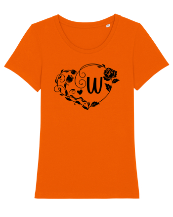 Litera W - negru Bright Orange