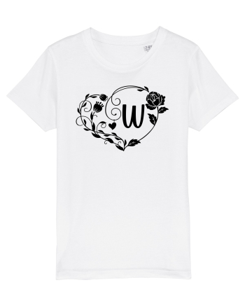 Litera W - negru White