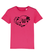 Litera W - negru Tricou mânecă scurtă  Copii Mini Creator