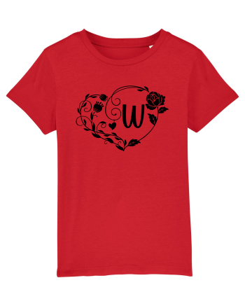Litera W - negru Red