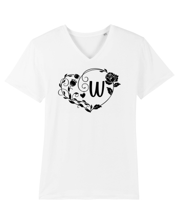 Litera W - negru White