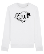 Litera W - negru Bluză mânecă lungă Unisex Rise
