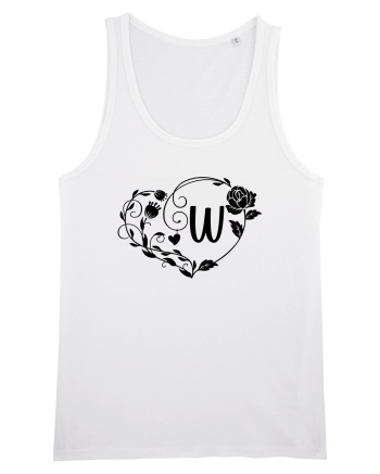 Litera W - negru White
