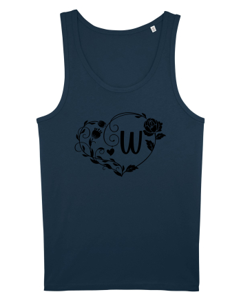 Litera W - negru Navy