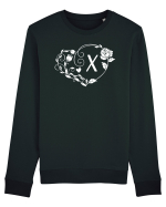 Litera X - alb Bluză mânecă lungă Unisex Rise