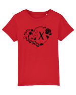 Litera X - negru Tricou mânecă scurtă  Copii Mini Creator