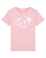 Litera Y - alb Tricou mânecă scurtă  Copii Mini Creator