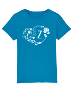 Litera Z - alb Tricou mânecă scurtă  Copii Mini Creator