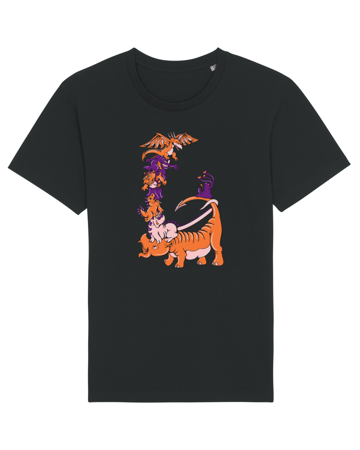 Tricou mânecă scurtă Unisex Rocker Black