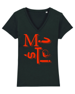 Mișto! Tricou mânecă scurtă guler V Damă Evoker