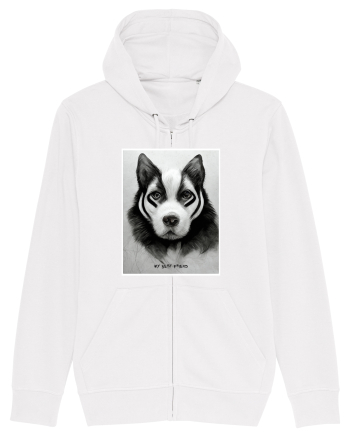 husky dog White