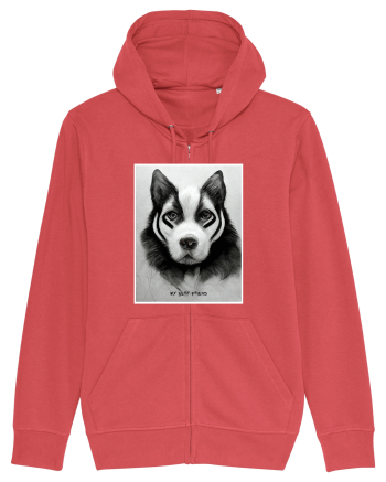 husky dog Carmine Red