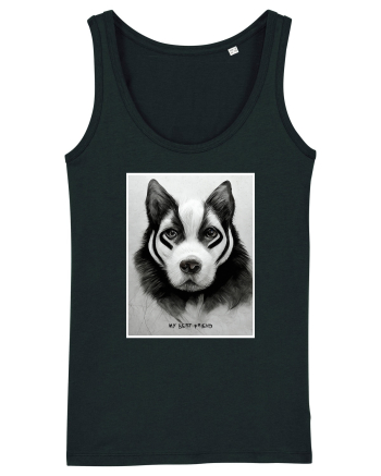 husky dog Black