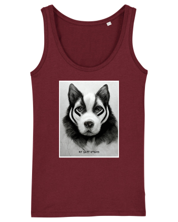 husky dog Burgundy