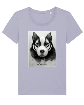 husky dog Lavender