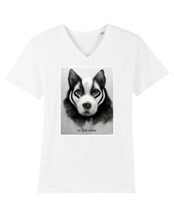 husky dog White