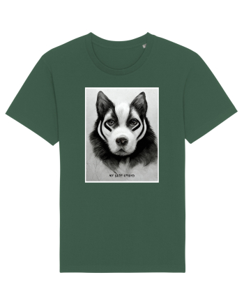 husky dog Bottle Green