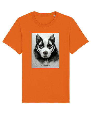 husky dog Bright Orange