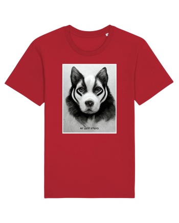 husky dog Red