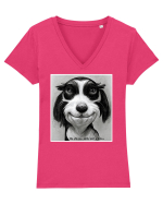 dog spell Tricou mânecă scurtă guler V Damă Evoker