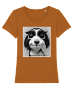 dog spell Tricou mânecă scurtă guler larg fitted Damă Expresser